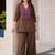 Women’s Brown Embroidered Kurta & Palazzo CORED SET 