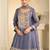 blue simmer silk sharara suits free size stitched upto 42