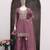 Purple simmer silk sharara suits free size stitched upto 42