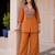 Rust Embroidered Kurta & Palazzo Set