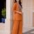 Rust Embroidered Kurta & Palazzo Set