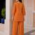 Rust Embroidered Kurta & Palazzo Set