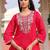 Floral embroidered sequinned pure cotton sequinned kurta Set