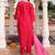 Floral embroidered sequinned pure cotton sequinned kurta Set