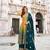 Yellow and blue georgette full stitched sharara suits free size upto 44