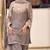 Grey Embroidery and sequin Silk Blend Salwar Suit