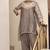 Grey Embroidery and sequin Silk Blend Salwar Suit