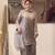 Grey Embroidery and sequin Silk Blend Salwar Suit