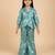 Blue embroidered brocade co ord set