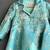 Blue embroidered brocade co ord set