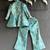 Blue embroidered brocade co ord set