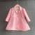 Pink embroidered raw silk co ord set