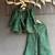 Bottle green embroidered raw silk co ord set