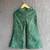 Bottle green embroidered raw silk co ord set