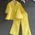 Yellow embroidered raw silk co ord set