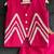 Dark Pink embroidered cotton slub co ord set