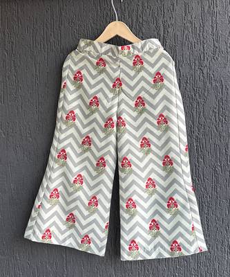 Off white grey printed cotton slub co ord set 2