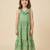 Green printed cotton rayon dress