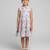 Multicolor printed cotton slub dress