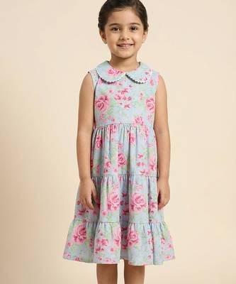 Multicolor printed cotton slub dress 2