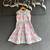 Multicolor printed cotton slub dress