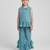 Teal blue cotton slub co ord set