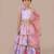 Lilac printed mul chanderi lehenga set