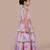 Lilac printed mul chanderi lehenga set