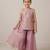 Dusty purple embroidered organza crepe co ord set