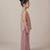 Dusty purple embroidered organza crepe co ord set
