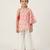 Pink off white printed mul chanderi co ord set