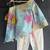 Blue off white printed mul chanderi dhoti kurti set