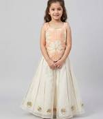 Pink off white printed cotton silk co ord set