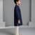 Blue embroidered velvet kurta set