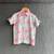 Blue pink printed cotton slub co ord set