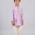 Lilac floral printed cotton silk kurta set