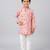 Pink floral printed cotton silk kurta set