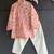 Pink floral printed cotton silk kurta set