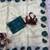 Teal Color Beautiful Aplic work with sequins  Embroidery Work Silk Blend Saree