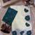 Teal Color Beautiful Aplic work with sequins  Embroidery Work Silk Blend Saree