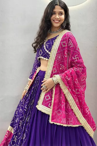 Navratri Special Gamathi Work Lehenga choli
