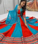 Navratri Special Gamathi Work Lehenga choli