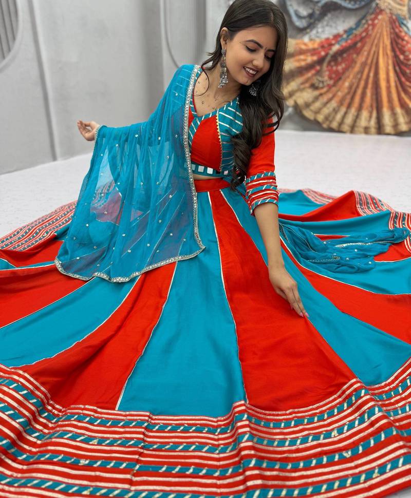 Navratri Special Gamathi Work Lehenga choli