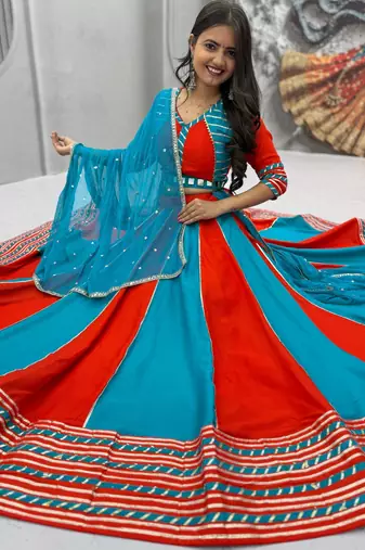 Navratri Special Gamathi Work Lehenga choli