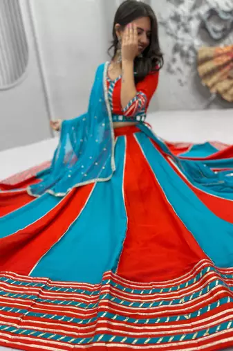 Navratri Special Gamathi Work Lehenga choli