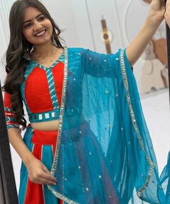 Navratri Special Gamathi Work Lehenga choli 4