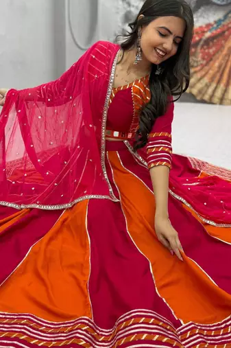 Navratri Special Gamathi Work Lehenga choli