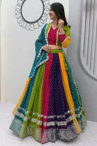 Navratri Special Gamathi Work Lehenga choli
