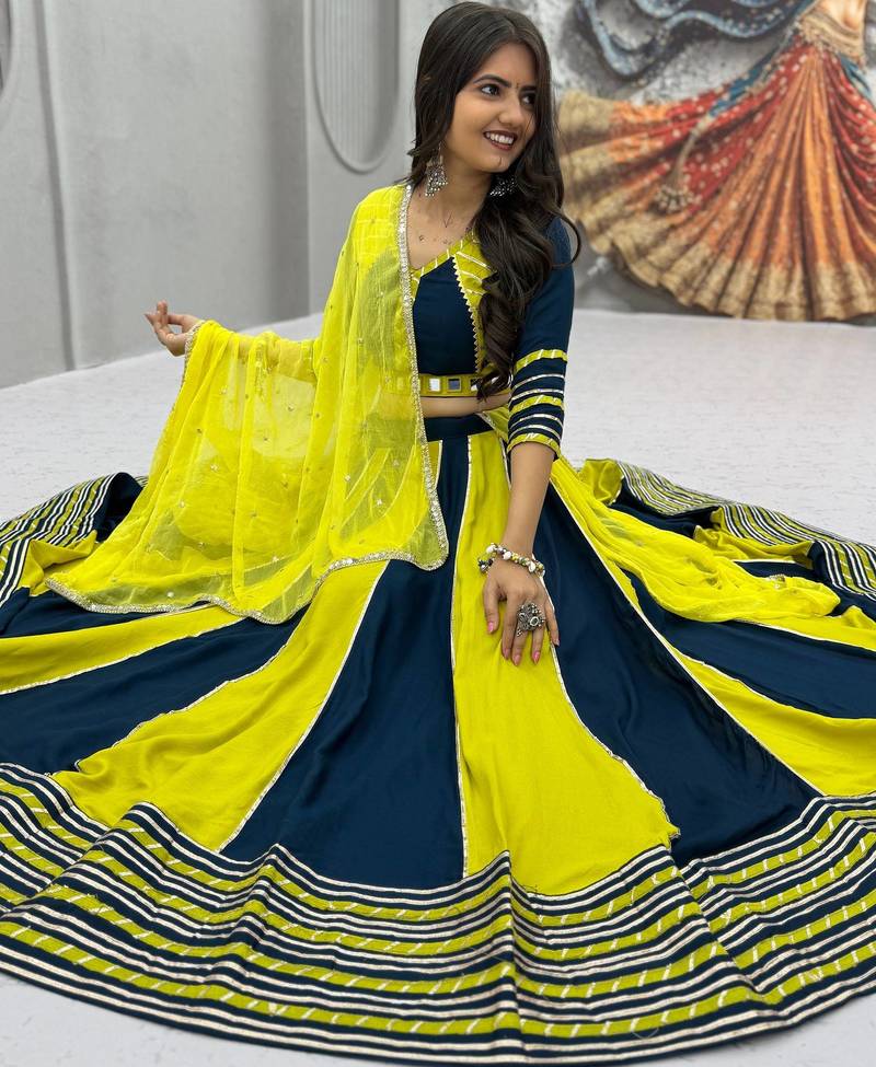 Navratri Special Gamathi Work Lehenga choli