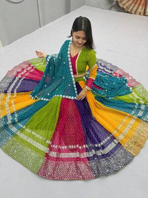 Navratri Special Gamathi Work Lehenga choli 3